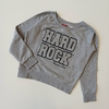 BUZO HARD ROCK T. S( 10 AÑOS ) GRIS RUSTICO *DETALLE