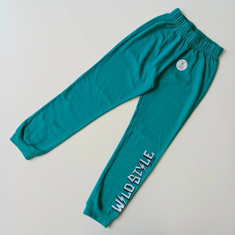 PANTALON GRISINO T.9-10 AÑOS VERDE ESTAMPA PIERNA