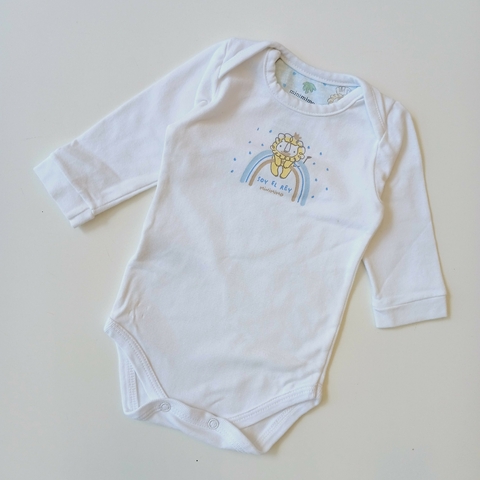 BODY MIMO T 3-6 MESES BLANCO ARCOIRIS LEON M/L