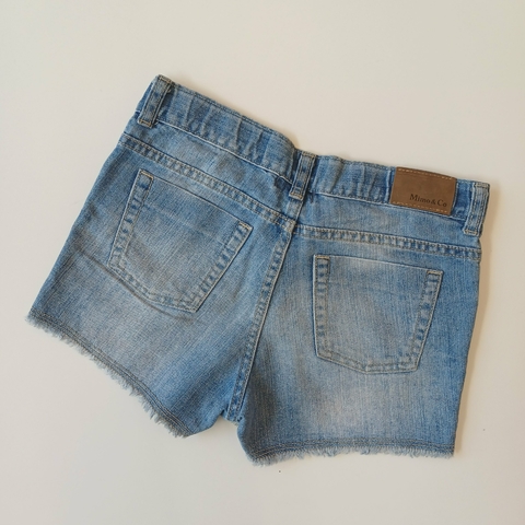 SHORT MIMO T. 8 AÑOS JEANS CELESTE FLECOS* DETALLE - Eme de Mar