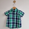 CAMISA PAULA CAHEN DANVERS T.2 AÑOS M/C CUADROS VERDE