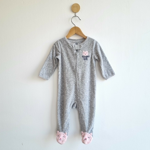 Pijama Carter´s T.6 meses gris toalla