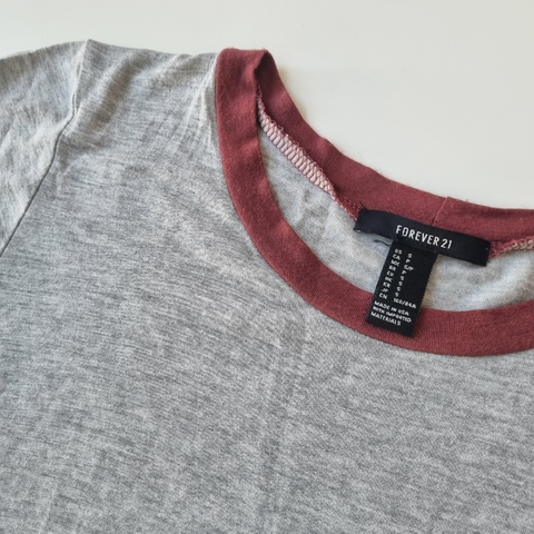 Vestido Forever 21 T. s gris bordado - tienda online