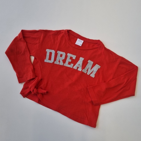 REMERA ZARA T. 5 AÑOS DREAM ROJA BRILLO PARA ATAR