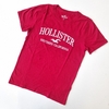 REMERA HOLLISTER T.S (12-14 AÑOS APROX) M/C ROJA TEXTO BORDADO