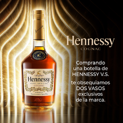 Cognac Hennesy V.S + 2 VASOS DE REGALO