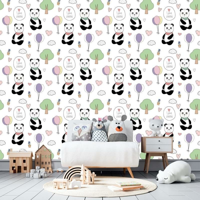 Adesivo de Parede Infantil Regua de Crescimento Panda 5 - Arte