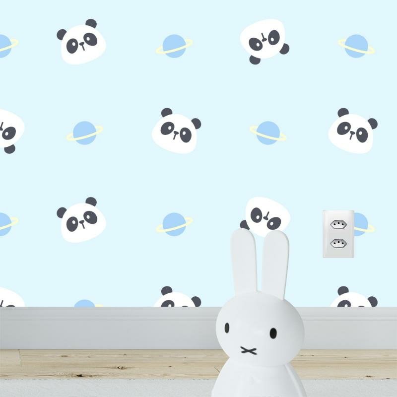Papel de parede para quarto de bebê infantil Urso Panda