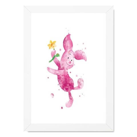 Quadro Infantil Desenho Cacto Gato Cat Menina Rosa