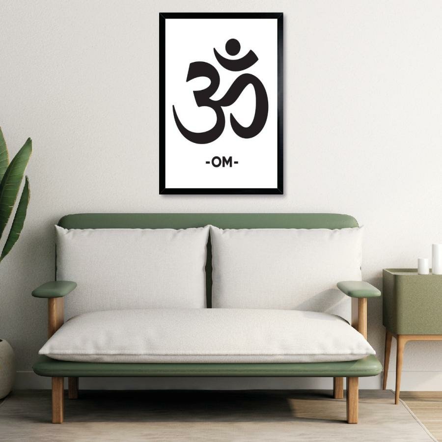 Quadro Home Office arte Símbolo Yoga OM - Conspecto