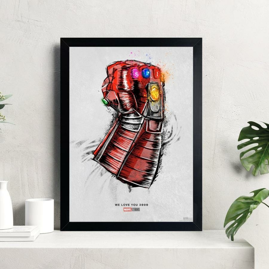 Placa Decorativa - Quadro - Filme - Manopla Thanos (v632)