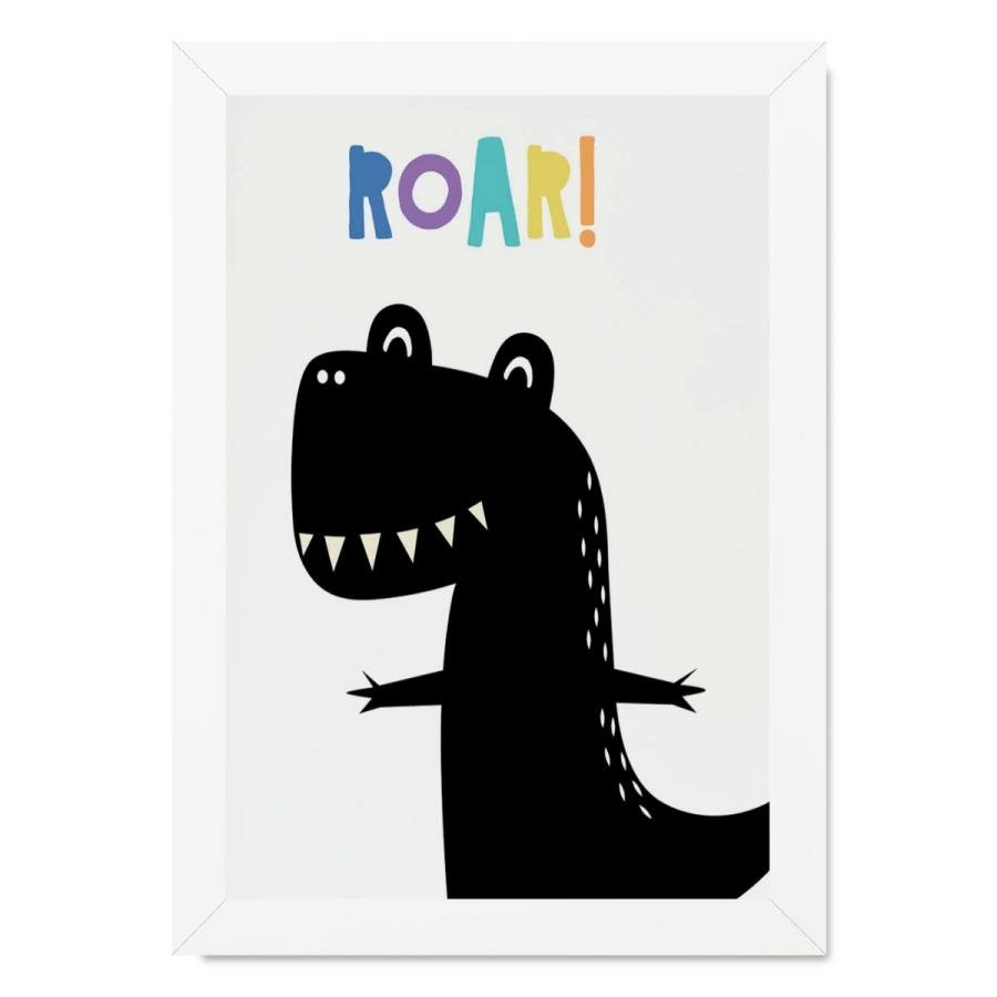 Quadro Decorativo dinossauro Desenho animado infantil dinossauros