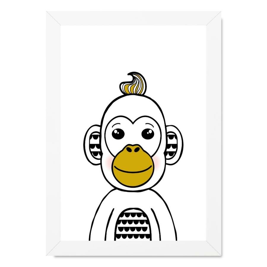 Quadro infantil macaco desenho - Comprar em Conspecto