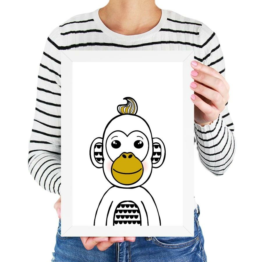 Quadro infantil Desenho Macaco - Comprar em Conspecto