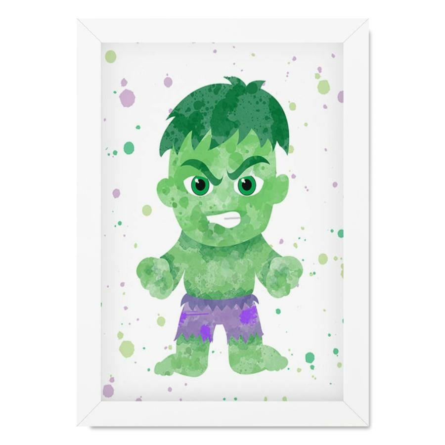 Quadro super heroi e menina bebe