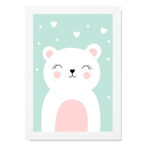 Quadro infantil desenho cacto gato pb - Conspecto