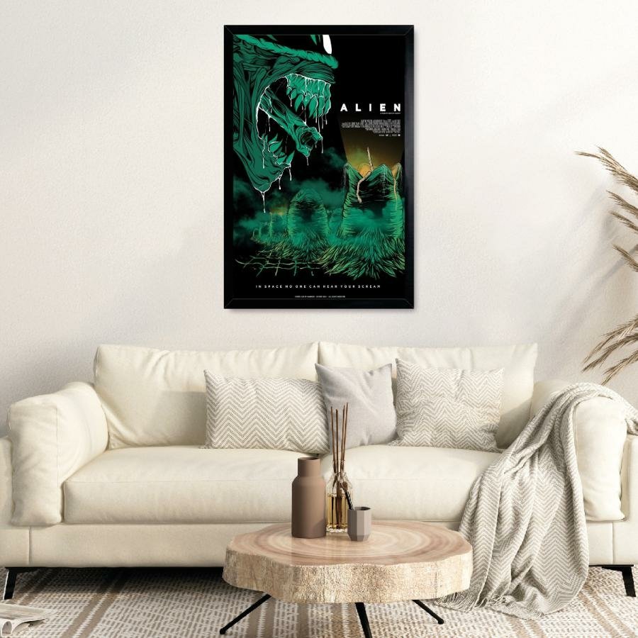 Quadro decorativo Alien Desenho Filme Arte Capa para sala quarto em  Promoção na Americanas