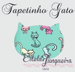 Tecido tapetinho gato 12