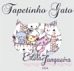 Tecido tapetinho gato 13