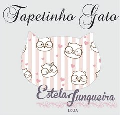 Tecido tapetinho gato 15