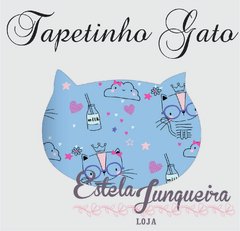 Tecido tapetinho gato 17