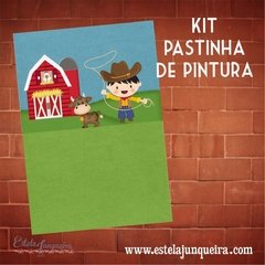 Kit de tecidos pastinha de pintura - Fazendinha