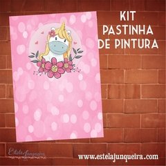 Kit de tecidos pastinha de pintura - Unicórnio