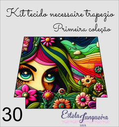 kit tecido necessaire trapezio 30