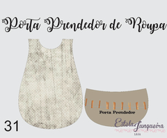 kit tecido porta prendedor de roupas 31