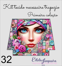 kit tecido necessaire trapezio 32