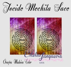 kit de tecido para Sacola Mochilinha Madeira Color