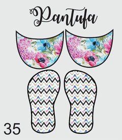 kit tecido pantufa 35