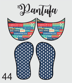 kit tecido pantufa 44