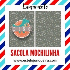 kit de tecido para Sacola Mochilinha Dino