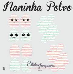 kit tecido naninha polvo 6 em MALHA