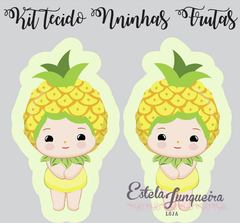 kit tecido naninha boneca fruta abacaxi