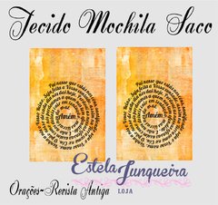 kit de tecido para Sacola Mochilinha revista antiga