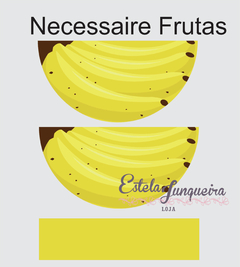 kit tecido necessaire frutas banana