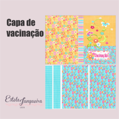 Kit de tecidos para capa de vacinação - Floral