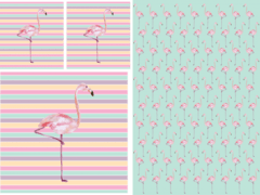 Tecido para Lixeirinha de carro Flamingo