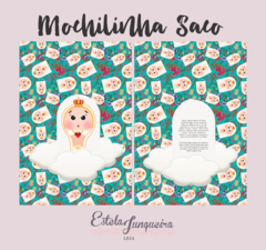 kit de tecido para Sacola Mochilinha nossa senhora de Fátima