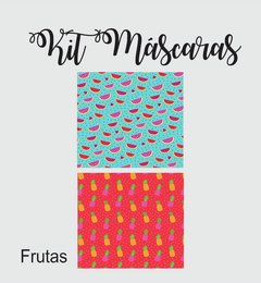 kit tecido mascaras frutas