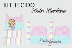 kit tecido bolsa lancheira menina loira