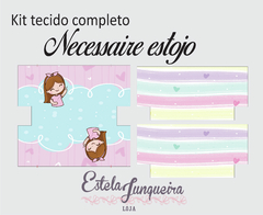 kit tecido completo necessaire menina ruiva