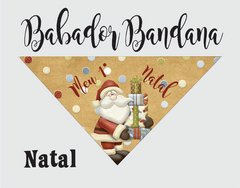 Babador bandana natal papai noel presentes