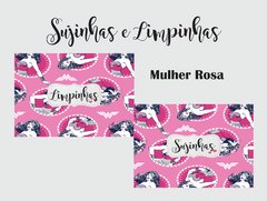 Kit de tecidos para necessaire Sujinhas e Limpinhas Mulher Rosa - comprar online