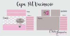 Kit de tecido capa de vacinaçao pet cachorro rosa