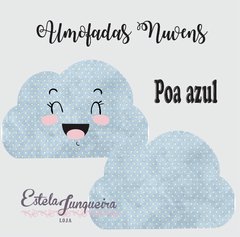 kit Almofada nuvens azul poa