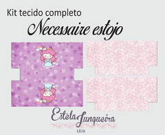 kit tecido completo necessaire estojo princesa