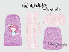 kit tecido mochila princesas